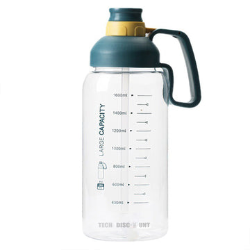 Tasse graduée Grande capacité Tasse de sport d'extérieur Tasse portable Poignée de transport Tasse en plastique Tasse en spirale